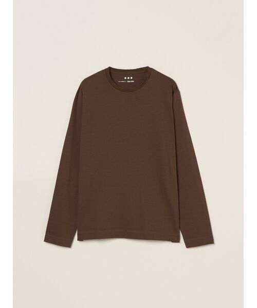 three dots / スリードッツ Tシャツ | Men's powdery cotton crew neck（coffee）
