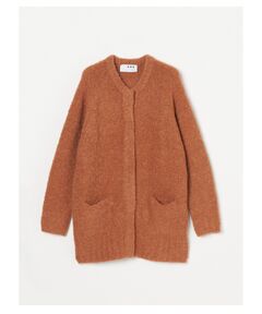 three dots / スリードッツ ニット・セーター | Curly boucle midi cardigan