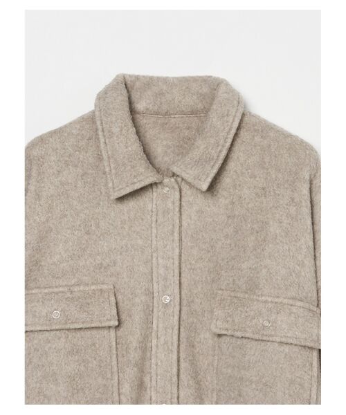 three dots / スリードッツ テーラードジャケット | Cotton yak shirt jacket | 詳細2