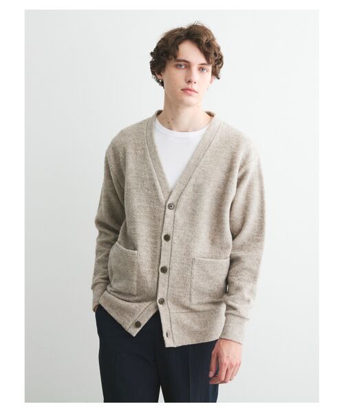 three dots / スリードッツ カーディガン・ボレロ | Men's cotton yak v neck cardigan | 詳細6