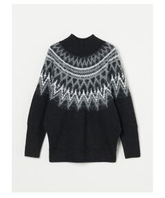 three dots / スリードッツ ニット・セーター | Jaguard sweater dolman sweater