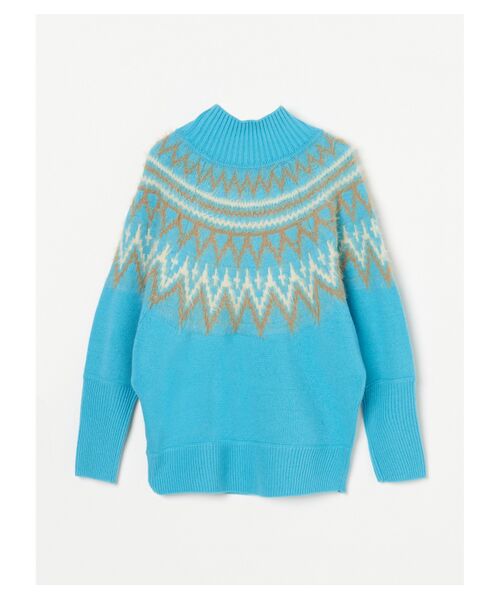 three dots / スリードッツ ニット・セーター | Jaguard sweater dolman sweater | 詳細1