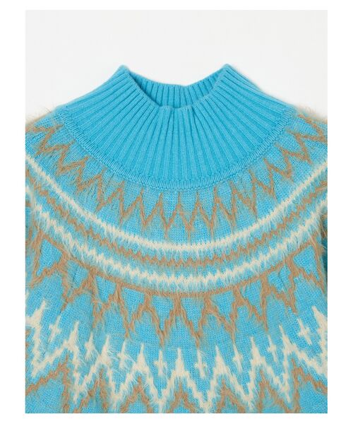 three dots / スリードッツ ニット・セーター | Jaguard sweater dolman sweater | 詳細2