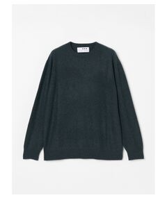 three dots / スリードッツ ニット・セーター | Men's recycled cashmere l/s crew neck