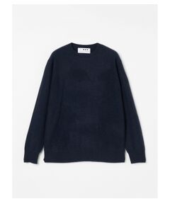 three dots / スリードッツ ニット・セーター | Men's recycled cashmere l/s crew neck