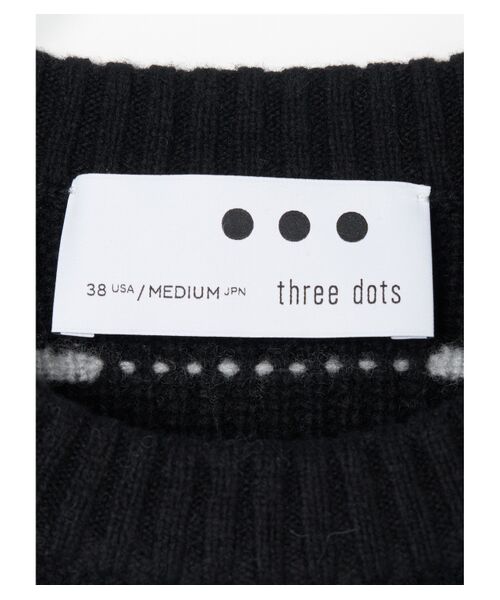 three dots / スリードッツ ニット・セーター | Men's tasmania border crew neck | 詳細4