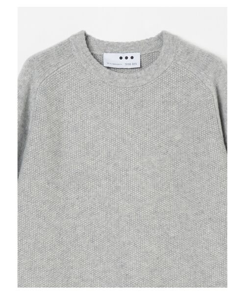 three dots / スリードッツ ニット・セーター | Men's tasmania mix pattern crew neck | 詳細2