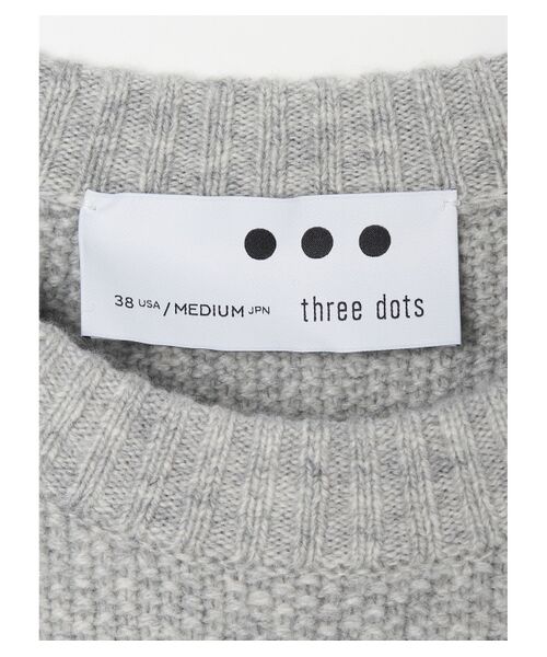 three dots / スリードッツ ニット・セーター | Men's tasmania mix pattern crew neck | 詳細4