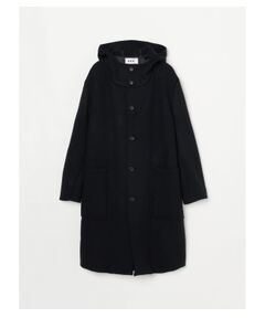 Wool beaver hooded coat