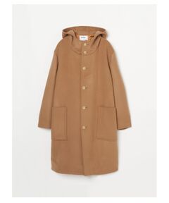 Wool beaver hooded coat