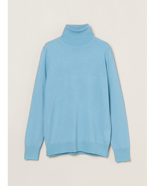 three dots / スリードッツ その他トップス | Merino superfine l/s turtle neck(pool)