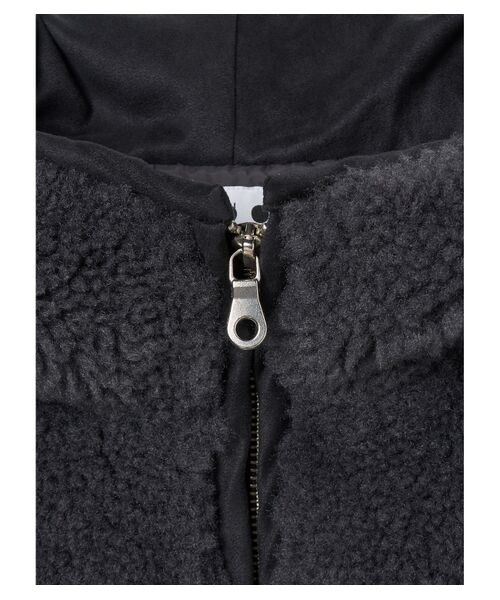 three dots / スリードッツ その他アウター | Men's upcycled eco fur hoodie blouson | 詳細3
