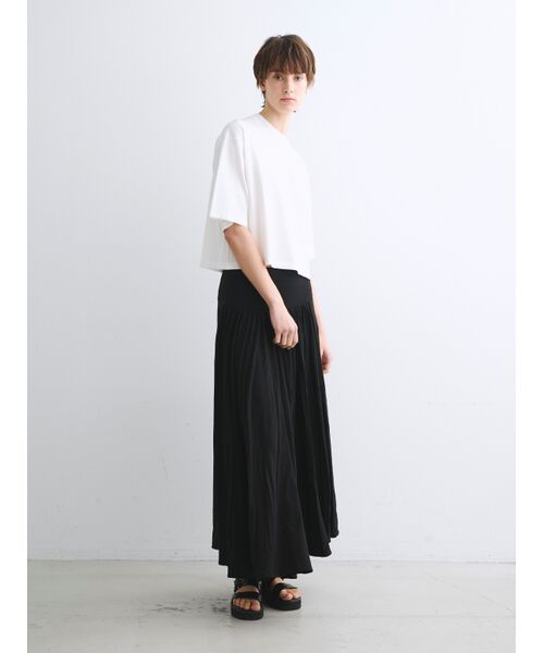three dots / スリードッツ スカート | jersey colette long skirt | 詳細8