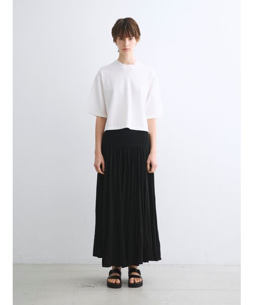 three dots / スリードッツ スカート | jersey colette long skirt | 詳細9