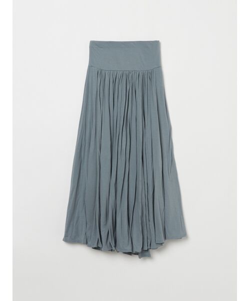 three dots / スリードッツ スカート | jersey colette long skirt(blue slate)