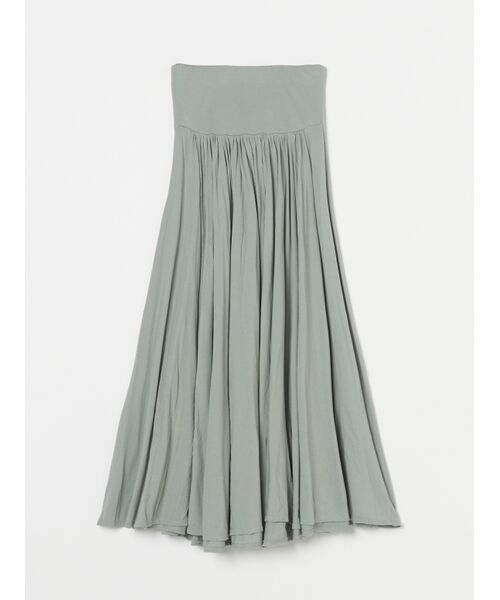 three dots / スリードッツ スカート | jersey colette long skirt(steel grey)