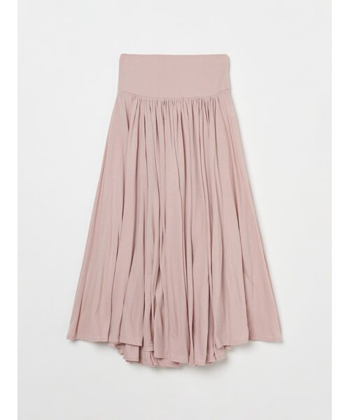 three dots / スリードッツ スカート | jersey colette long skirt(soft mauve)