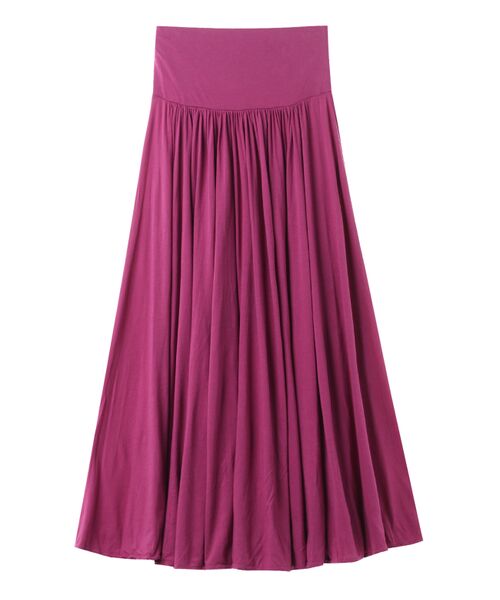 three dots / スリードッツ スカート | jersey colette long skirt(berry)