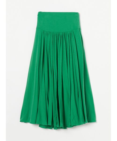 three dots / スリードッツ スカート | jersey colette long skirt(grass)