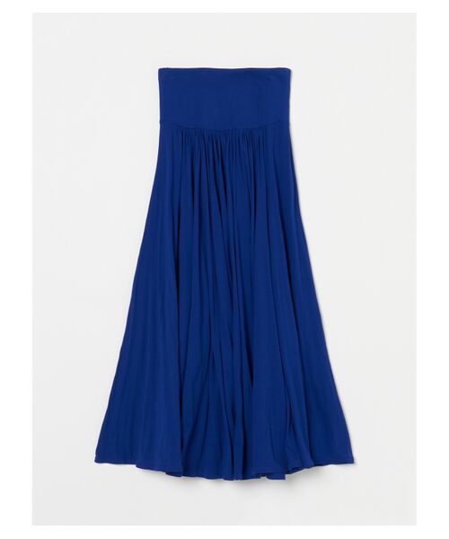 three dots / スリードッツ スカート | jersey colette long skirt(marine blue)