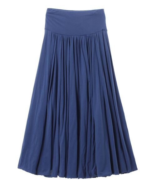 three dots / スリードッツ スカート | jersey colette long skirt(indigo)