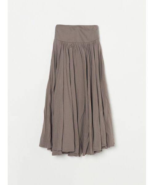three dots / スリードッツ スカート | jersey colette long skirt(sueded khaki)