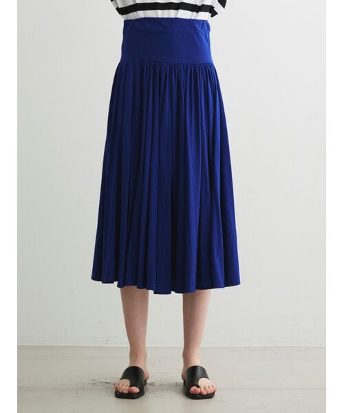 three dots / スリードッツ スカート | Jersey colette medium long skirt | 詳細9