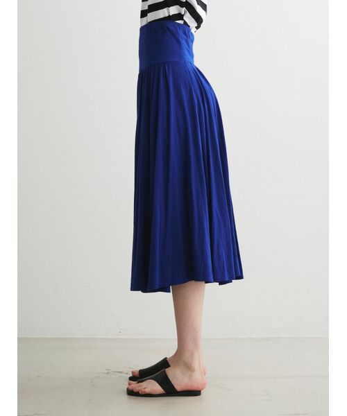 three dots / スリードッツ スカート | Jersey colette medium long skirt | 詳細10