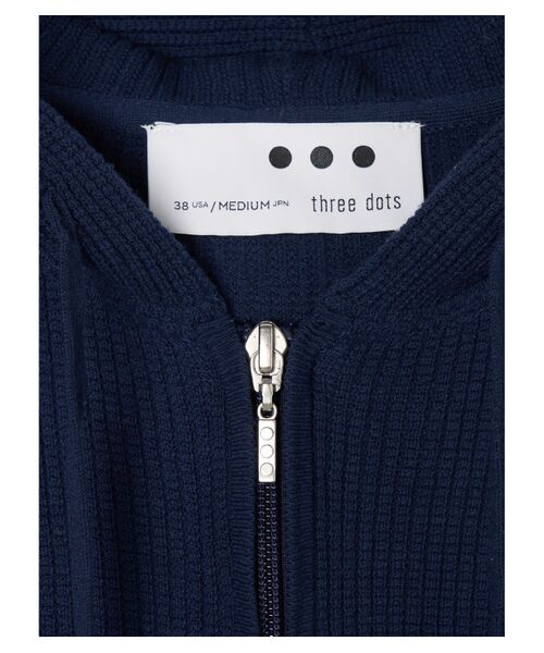 three dots / スリードッツ パーカー | Men's 18G cotton nylon zip hoody | 詳細3