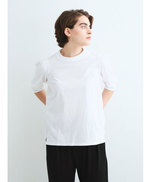three dots / スリードッツ Tシャツ | C dress blouse half slv tee | 詳細6