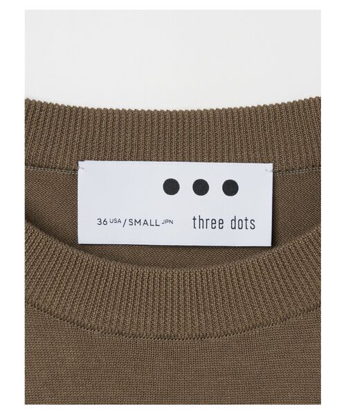 three dots / スリードッツ Tシャツ | Men's 18G suvin mix s/s crewneck | 詳細3