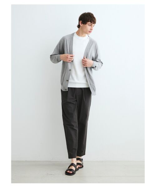 three dots / スリードッツ カーディガン・ボレロ | Men's 18G suvin mix vneck cardy | 詳細7