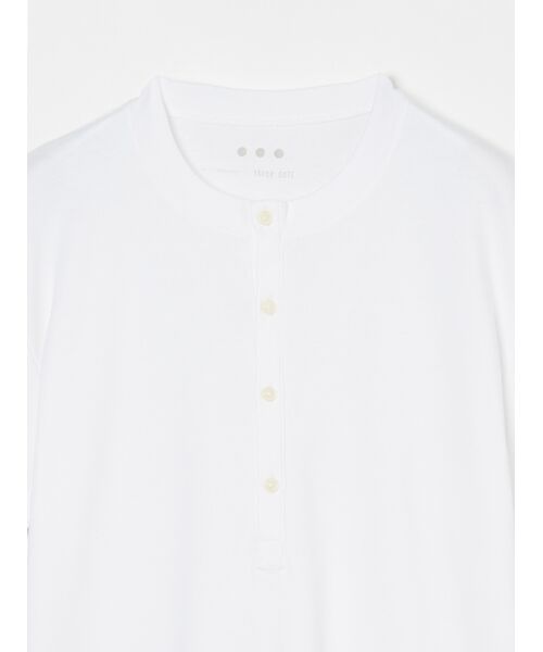 three dots / スリードッツ Tシャツ | Men's organic cottonknits henley | 詳細2