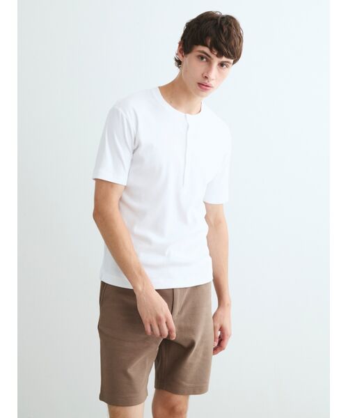 three dots / スリードッツ Tシャツ | Men's organic cottonknits henley | 詳細6