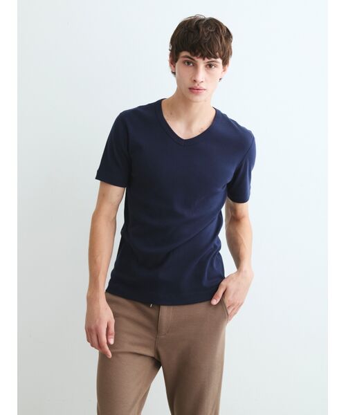 three dots / スリードッツ Tシャツ | Men's Organic cotton knit New Keith | 詳細6
