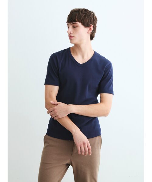 three dots / スリードッツ Tシャツ | Men's Organic cotton knit New Keith | 詳細7
