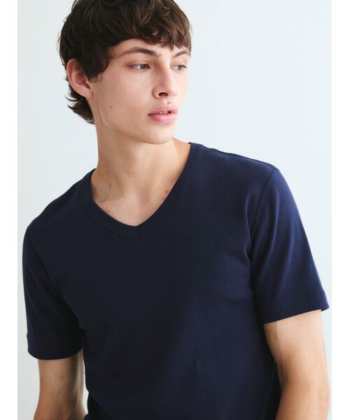 three dots / スリードッツ Tシャツ | Men's Organic cotton knit New Keith | 詳細8