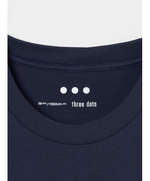 three dots / スリードッツ Tシャツ | Men's Sanded jersey crew neck | 詳細3