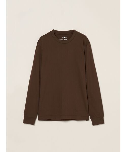 three dots/スリードッツ Men's new sandedjersey crew neck coffee M three dots/スリードッツ Men's new sandedjersey crew neck coffee M
