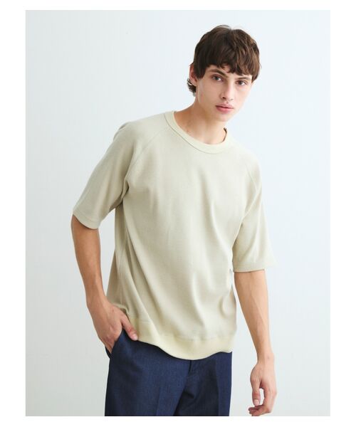 three dots / スリードッツ Tシャツ | Men's supima bare waffle raglan | 詳細6