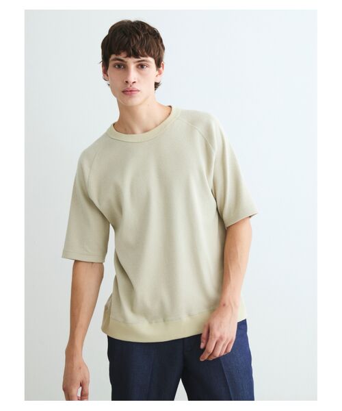 three dots / スリードッツ Tシャツ | Men's supima bare waffle raglan | 詳細7