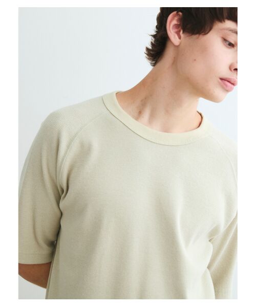 three dots / スリードッツ Tシャツ | Men's supima bare waffle raglan | 詳細8