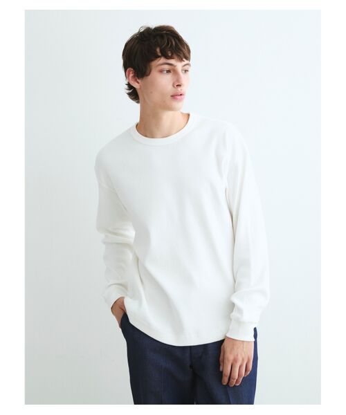 three dots / スリードッツ その他トップス | Men's supima bare waffle sweat | 詳細6