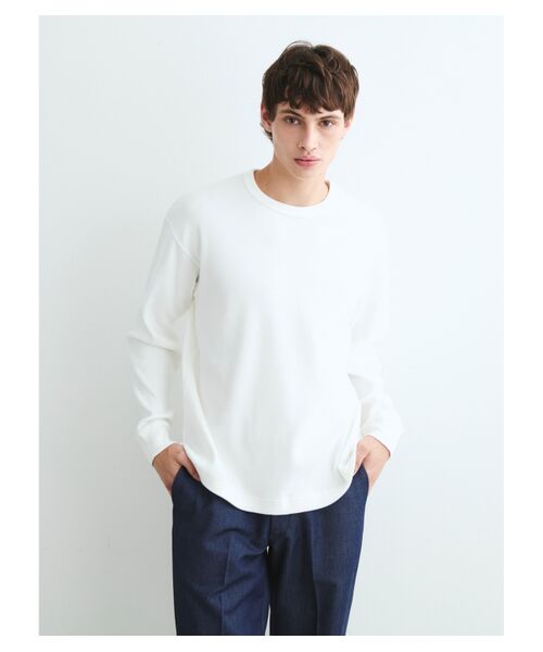 three dots / スリードッツ その他トップス | Men's supima bare waffle sweat | 詳細7