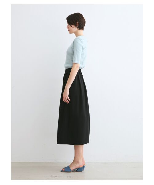 three dots / スリードッツ スカート | Stretch ponte cocoon skirt | 詳細10