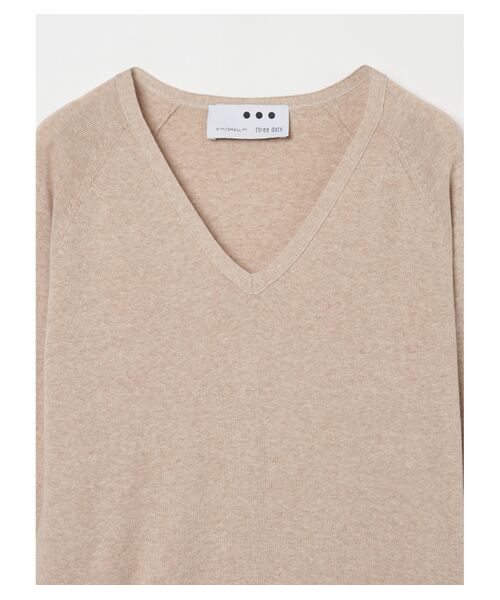 three dots / スリードッツ その他トップス | Cotton melange l/s v neck | 詳細2