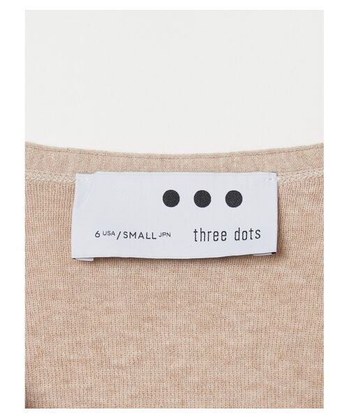 three dots / スリードッツ その他トップス | Cotton melange l/s v neck | 詳細3