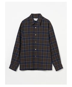 Men's poplin check l/s shirts