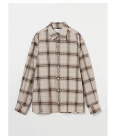 Men's poplin check l/s shirts