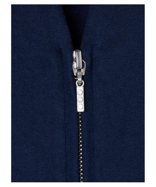 three dots / スリードッツ カーディガン・ボレロ | Men's compact pile zip cardigan | 詳細5